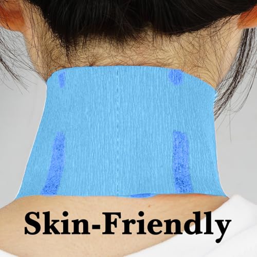Barber Blue Disposable & Flexible Paper Neck Strips for Salon Hair Cutting & Styling - 5 Rolls, 500 Strips, Water-Resistant and Self-Adhering