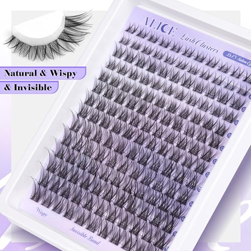 ALICE Wispy Cluster Lashes DIY Extension 8-16mm Invisible Band