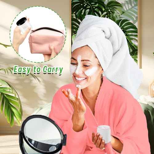 20Pcs 4oz Plastic Slime Containers with Black Lids,Round Refillable Travel Storage Sealed Jars Clear Wide Mouth Container for Candy,Food Storage,Makeup,Cosmetics,Lotions,Eye Shadow,Cream,Samples