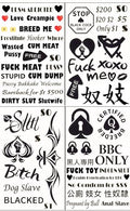 Queen of Spades Temporary Tattoo Stickers - 4 Sheets
