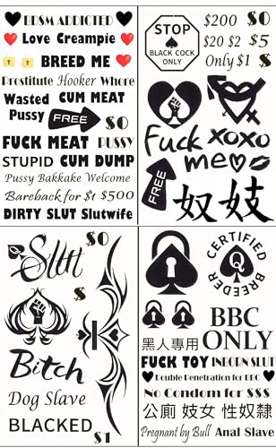 Queen of Spades Temporary Tattoo Stickers - 4 Sheets