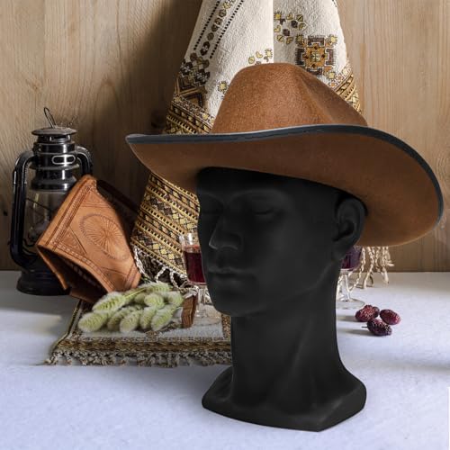 Male Mannequin Head for Hats & Wigs - PVC Display Styling Head with Mount Hole