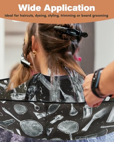 Adjustable Hair Cutting Cape with Comb | Waterproof Barber Apron