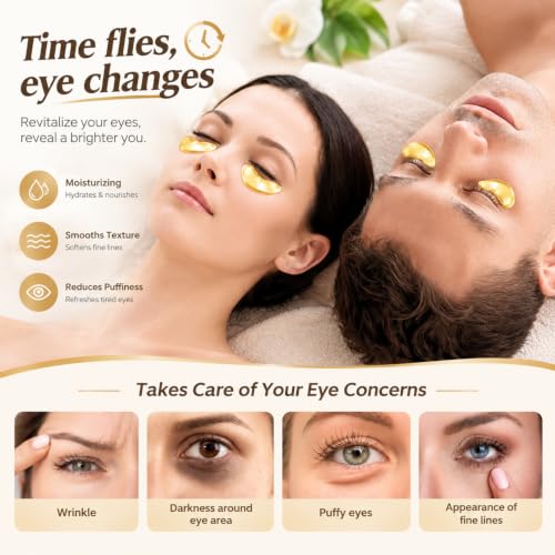 Gold & Collagen Eye & Lip Mask Set for Anti-Aging & Hydration - 30 Pairs
