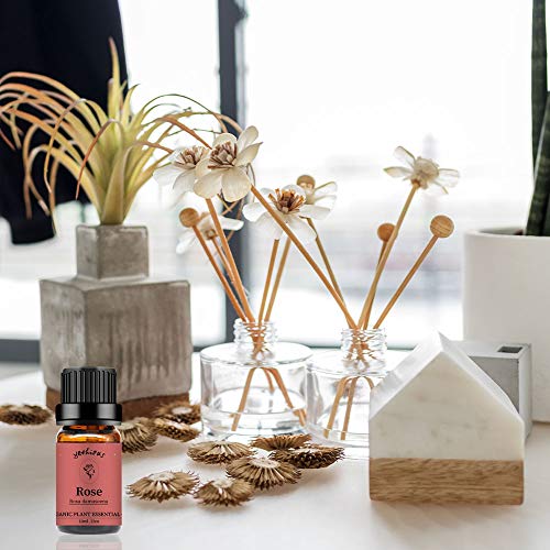 Rose & Peony Essential Oil Set - Organic 2X10ml for Diffuser & Skincare