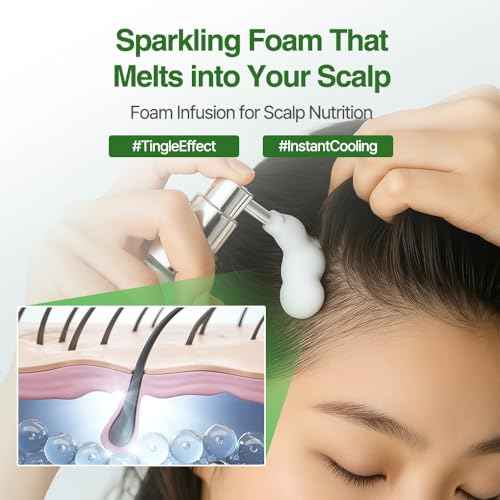 ROOTONIX Rosemary Scalp Tonic for Thinning Hair, Leave-In Treatment, K-Beauty Hair Growth Foam with Biotin, Caffeine (3.38oz /100 ml)