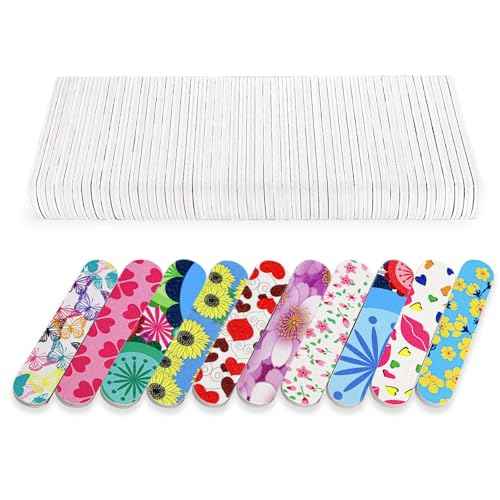 Mini Nail Files (50 Packs), Colorful Emery Boards for Nails Double Sided 180 Grit Emory, Gifts Bulk Fingernails Manicure Tools Shaping Buffing Smoothing Filers Cute 3.5¡±