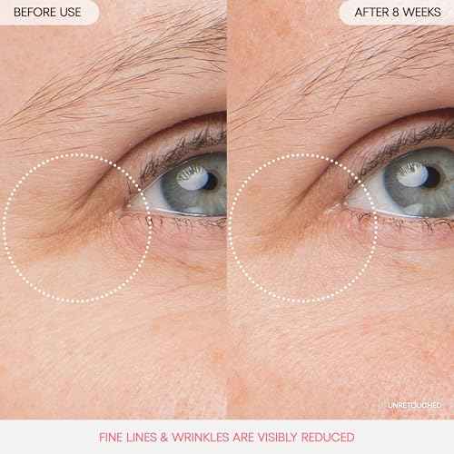 LANEIGE Bouncy & Firm Eye Sleeping Mask: Depuff and Firm with Peony & Collagen Complex, Ceramide, & 5D Hyaluronic Acid