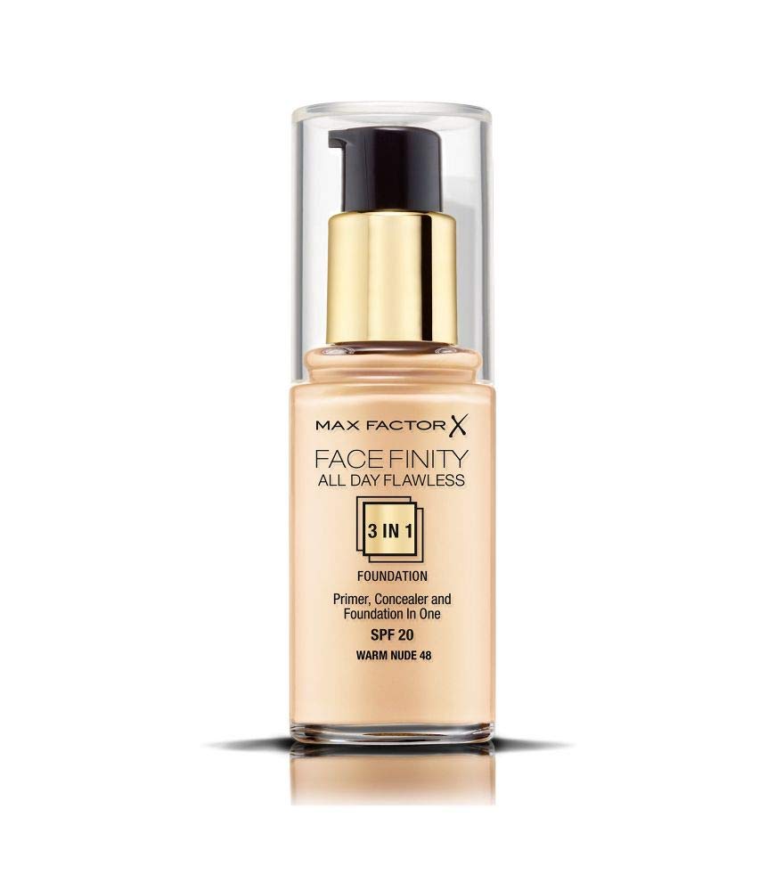 Max Factor Facefinity All Day Flawless 3 In 1 Foundation SPF 20, No. 48 Warm Nude