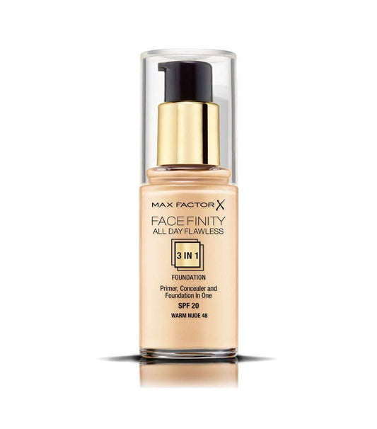 Max Factor Facefinity All Day Flawless 3 In 1 Foundation SPF 20, No. 48 Warm Nude