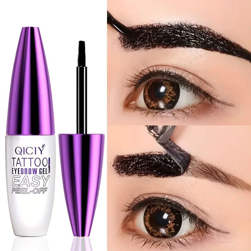 Brown Tattoo Eyebrow Gel Peel Off - 5 Day Waterproof