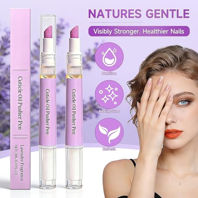 2-in-1 Cuticle Oil Pen with Ceramic Tip - No Leak Travel Size