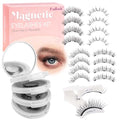 FADLASH Magnetic Eyelashes with Applicator 4 Pairs Magnetic Lashes Reusable Magnetic Eye Lashes Kit Natural Look False Eyelashes (B1+KS01+MC+K8)