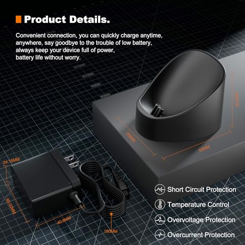 Lnauy Charger Charging Base Compatible with Remington Balder Pro Electric Razor Head XR7000A XR7000 Charging Cord, Compact and Delicate Charger Station Designed to Fast Charging Dock and Cord