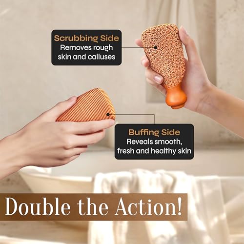 Facón Terracotta Pumice Stone - 2-Sided Foot Callus Remover & Scrubber