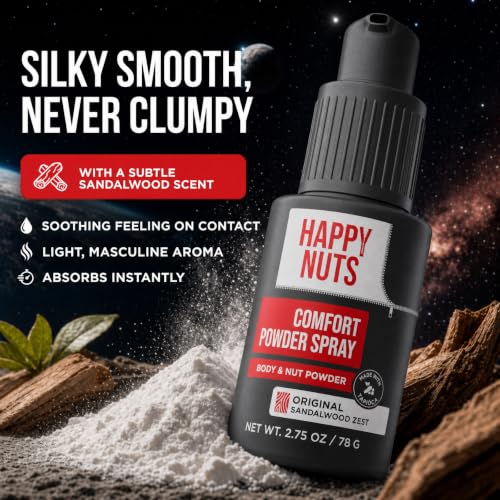 Comfort Powder Spray for Men - Talc-Free Anti-Chafing Deodorant