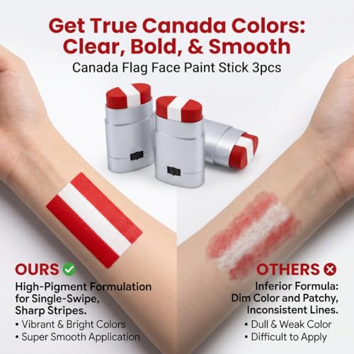 Sports Eye Black Sticks - 3 Pc Face Paint Set for Football
