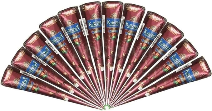 Lytus 12 Pack Natural Reddish Brown Henna Hair Dye Cones