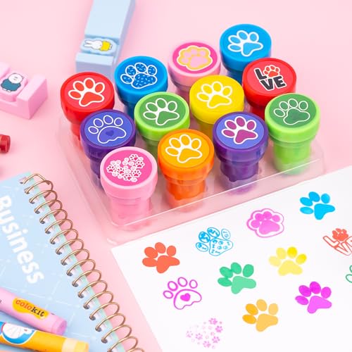 36-Piece Paw Print Party Favors - Stamps & Tattoos