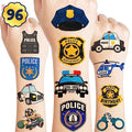96 Pc Police Officer Temporary Tattoos for Kids