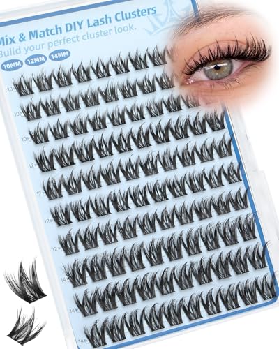 Manga Cluster Eyelash Extensions 10-14mm Fluffy Spiky Lashes 100Pcs