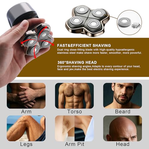Shaver PRO 4 Head Replacement Blade Compatible with Skull Pitbull,Butterfly kiss pro & Palm Shavers,Electric Shaver & Head Shaver Blade for Bald Head Shavers for Men/Women (2 Pcs)