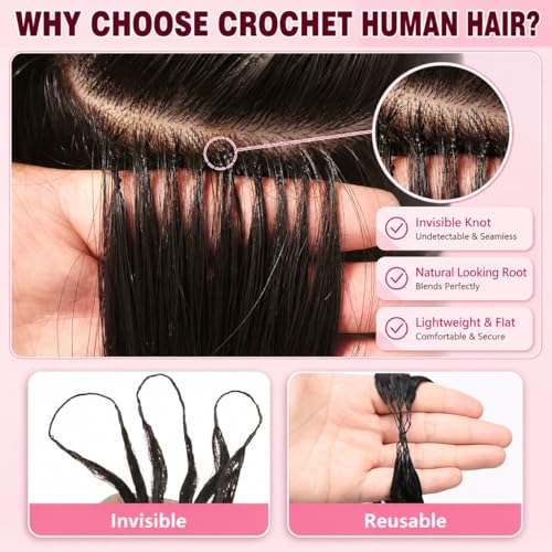 Jerry Curly Crochet Hair 12" 240g | 100% Human Hair Feather