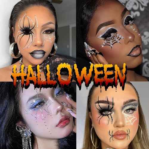 NOOEPC 660Pcs Face Gems Hair Gems, Self-Adhesive Face Jewels Eye Jewels Rhinestones 3/4/5/6 mm DIY Face Gems Stick on, Hair Body Rhinestones Gems Rave Accessories for Face Eyes Makeup Body, Crafts