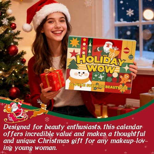 Makeup Advent Calendar 2025 - 24 Pc Christmas Countdown Gift Set