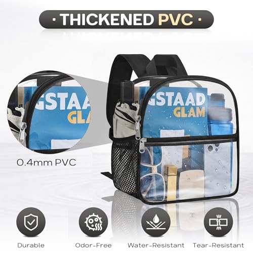 Oraben Stadium Approved Clear Backpack 12x6x11 inch