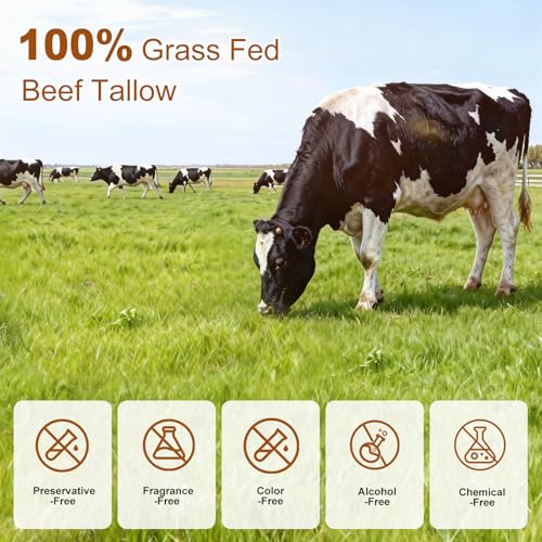 Grass-Fed Beef Tallow & Honey Balm - Whipped Face Moisturizer 4oz