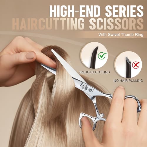 Dream Reach 6" Swivel Hair Scissors - 440C Convex Razor Edge