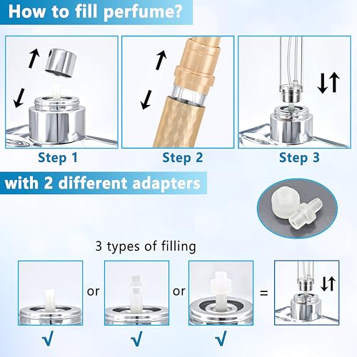 5ml Refillable Travel Perfume Atomizer Bottle - 2-Pack Leakproof