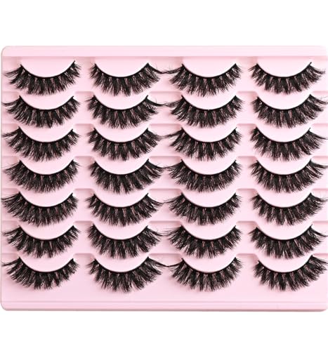 FenixLash Natural Cat Eye False Eyelashes - Wispy Mink Strip Lashes