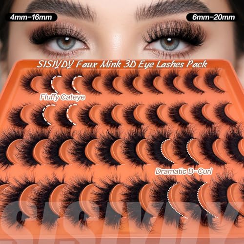 Cat Eye Lashes Strips 3d Faux Mink Eyelashes Fluffy False Lash Fox Eye Dramatic Volume Cateye Lashes 18mm Soft Eyelashes Strips Pack Natural Look 2 Styles YH311