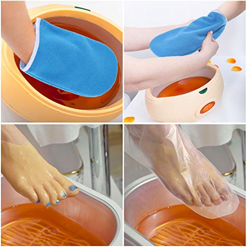 Paraffin Wax Bath Kit - Terry Cloth Spa Mitts, Booties & Liners (204 Pcs)