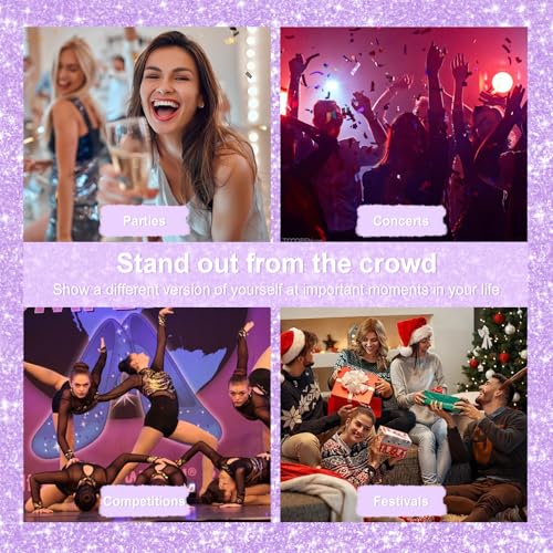 YOSCA Body Glitter Spray, 150ML Holographic Glitter Hairspray, Shiny Glitter Spray for Hair Body Clothes, Quick-Drying and Long-Lasting Shimmer Powder for Festival Music Concert Party Rave Accessories