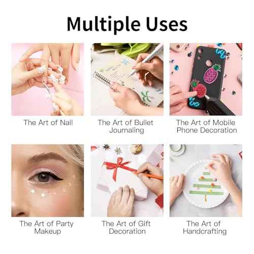 Nail Stickers, 4 Sheets Floral 5D Embossed, Self-Adhesive for DIY Manicure