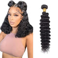 12 Inch Brazilian Deep Wave Human Hair Bundles - Natural Black