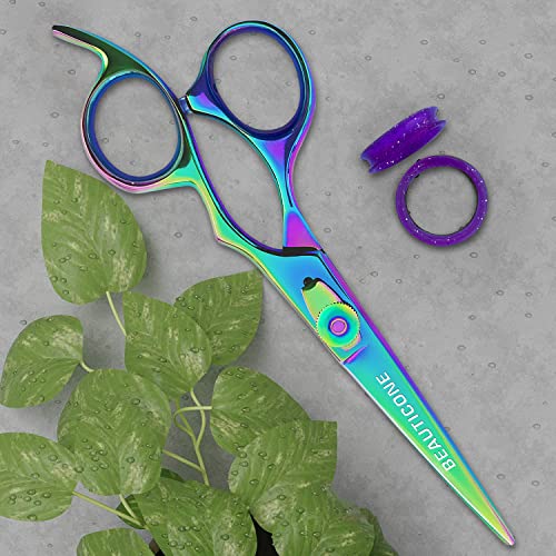 BEAUTICONE Hair Cutting Scissors | Professional Stainless Steel Barber Scissors/Shears | Hairdressing Scissors | Smooth & Sharp Edge Blades - Hair Scissors for Men/Women (Multi)