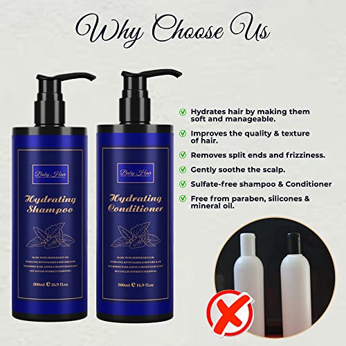 Baby Hair Hydrating Shampoo & Conditioner Set for All Hair Types - 33.8oz