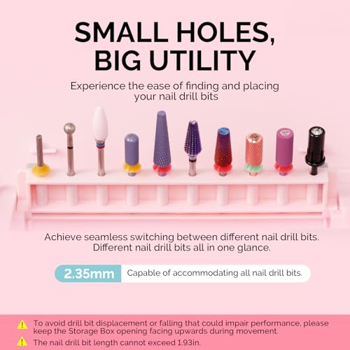 MelodySusie Acrylic Nail Drill Storage Box Organizer