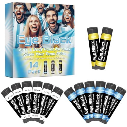 14-Pack Argentina Eye Black Sticks for Sports