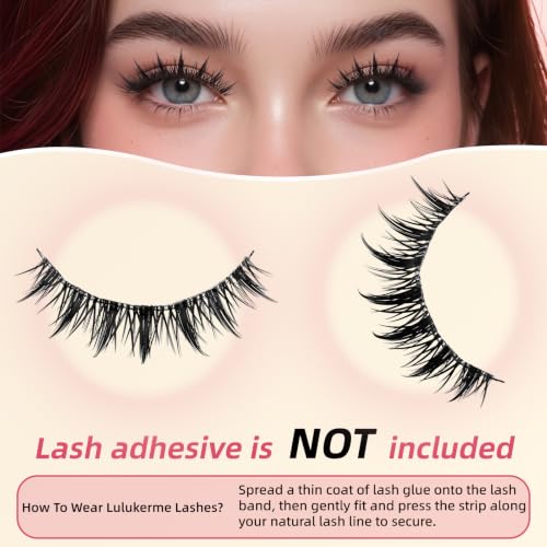 Wispy Flared False Eyelashes - 7 Pairs Vegan Lashes