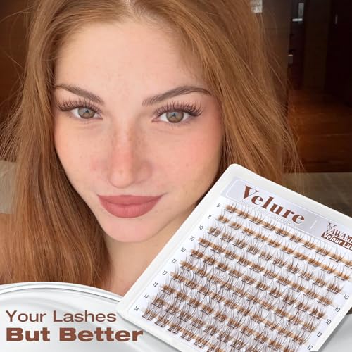 Natural Brown Lash Clusters - 8-14mm Wispy Individual Lashes
