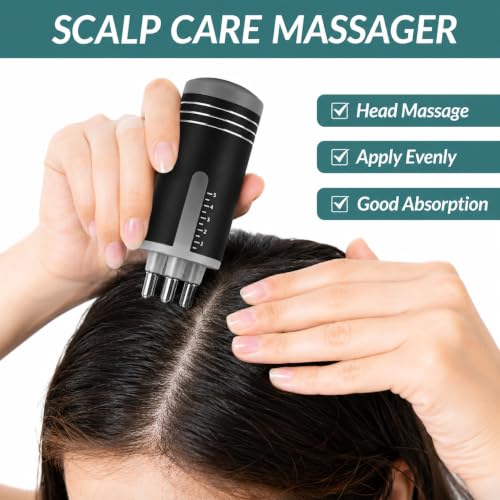 Minoxidil Applicator with 5-Roller Head for Scalp Oils – Savul Shine