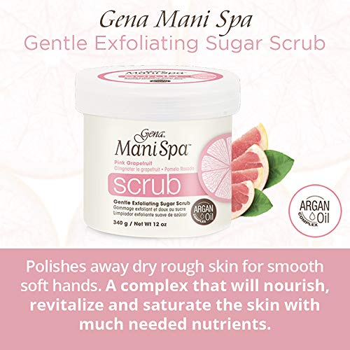 Gena Mani Spa Exfoliating Hand Sugar Scrub - Pink Grapefruit, 12 oz
