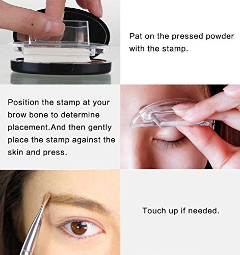Eyebrow Stamp Powder Kit - Natural, Long-Lasting Eyebrow Makeup Tool for Beginners & Professionals