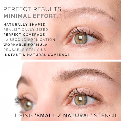 Dual-Color Eyebrow Stamp Stencil Kit with 9 Reusable Stencils