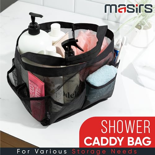 Masirs Mesh Shower Caddy - 9 Pocket Portable Organizer Tote
